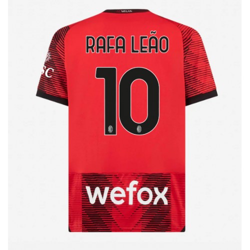 Moški Nogometni dresi AC Milan Rafael Leao #10 Domači 2023-24 Kratek Rokav